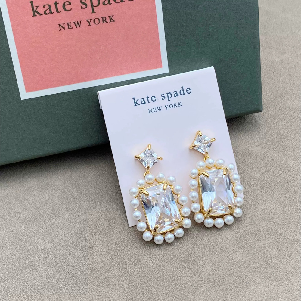 kate spade Silver Needle Long Tassel Drop Earrings Vintage Trendy